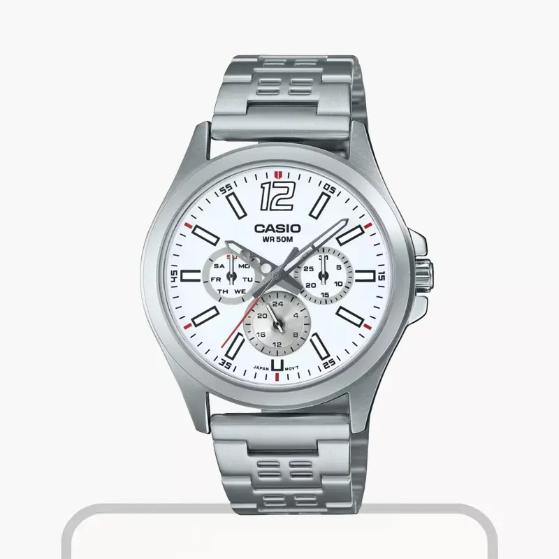 Casio Sporty Quartz White Dial Men's Watch | MTP-E350D-7BVDF